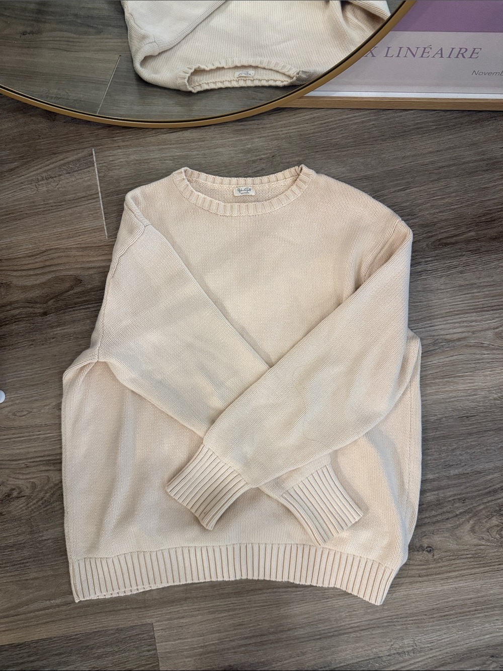 John Galt Brandy Melville Crewneck Sweater - Cream